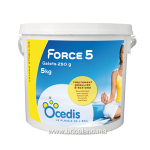 Chlore force 5 en galets multifonction 5 Kg - Ocedis-0