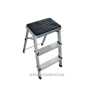 Tabouret 3 marches aluminium - Litan-0