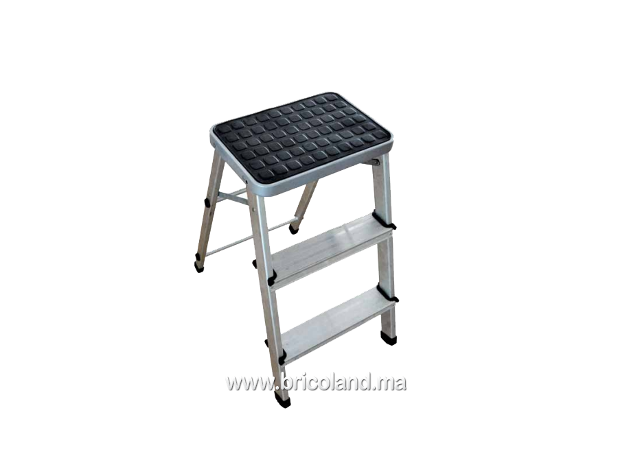Tabouret 3 marches aluminium - Litan-0