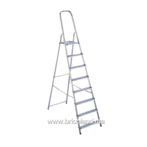 Escabeau 8 marches 2.5m aluminium - Litan-0