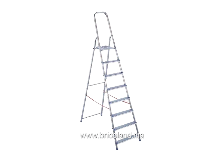 Escabeau 8 marches 2.5m aluminium - Litan-0