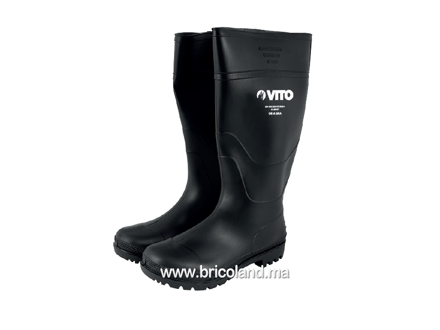 Bottes de travail pvc noir - Vito-0