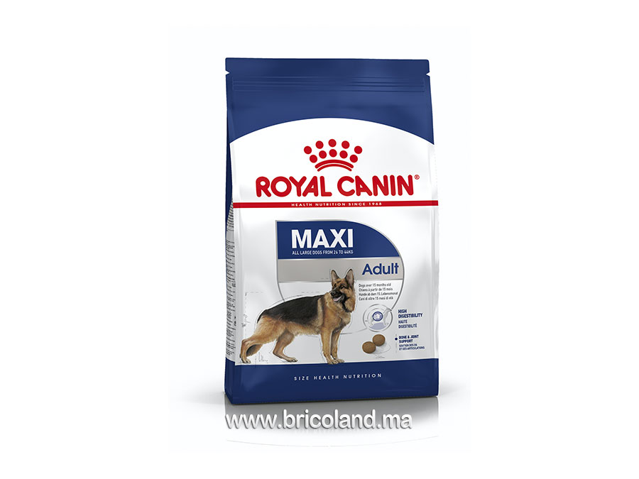 Croquettes pour chien Adulte + 15 mois - Maxi Adult - 4 Kg - Royal Canin-0