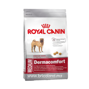 Croquettes pour chien +12 mois - Medium Dermacomfort - 12 Kg - Royal Canin -0