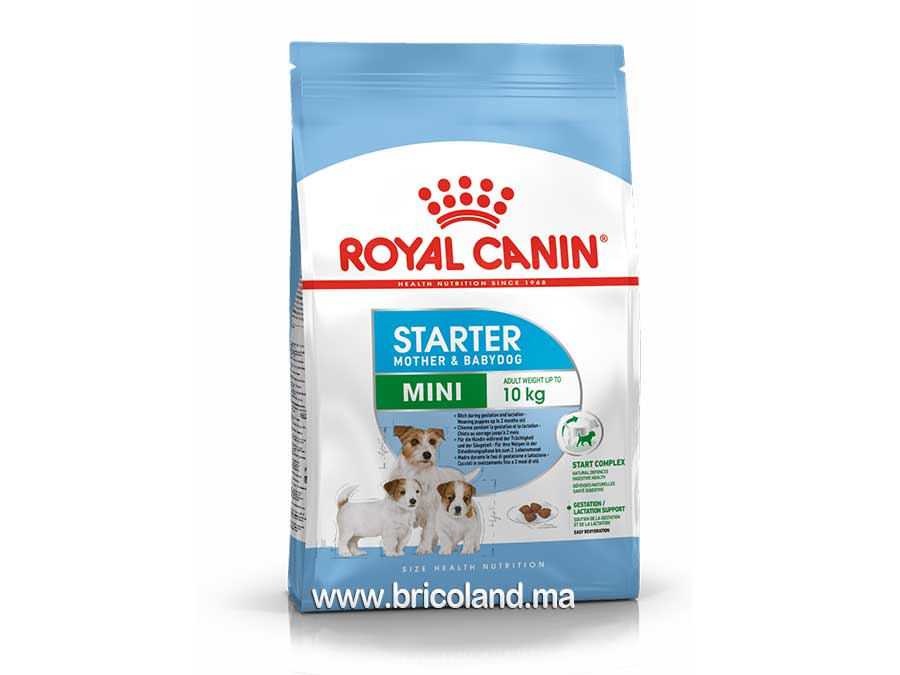 Croquettes pour chienne et chiot - Mini starter M&B 1 Kg - Royal Canin -0