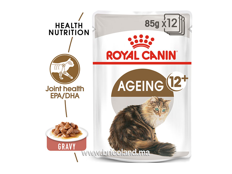 Ageing +12 en sauce pour chat - Lot de 12X85G - Royal Canin-12359