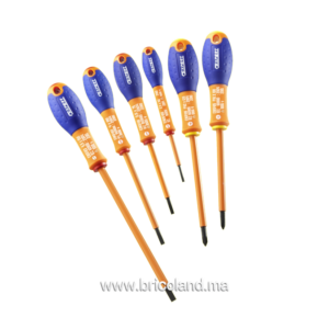 Jeu de 6 tournevis FENTE-PHILLIPS ISOLÉS 1000 VOLTS - Expert-0