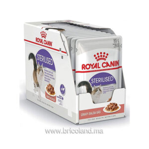 Sterilised en sauce pour chat - Lot de 12X85G - Royal Canin-0
