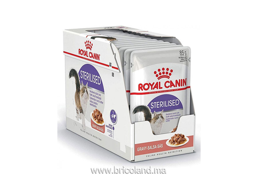 Sterilised en sauce pour chat - Lot de 12X85G - Royal Canin-0