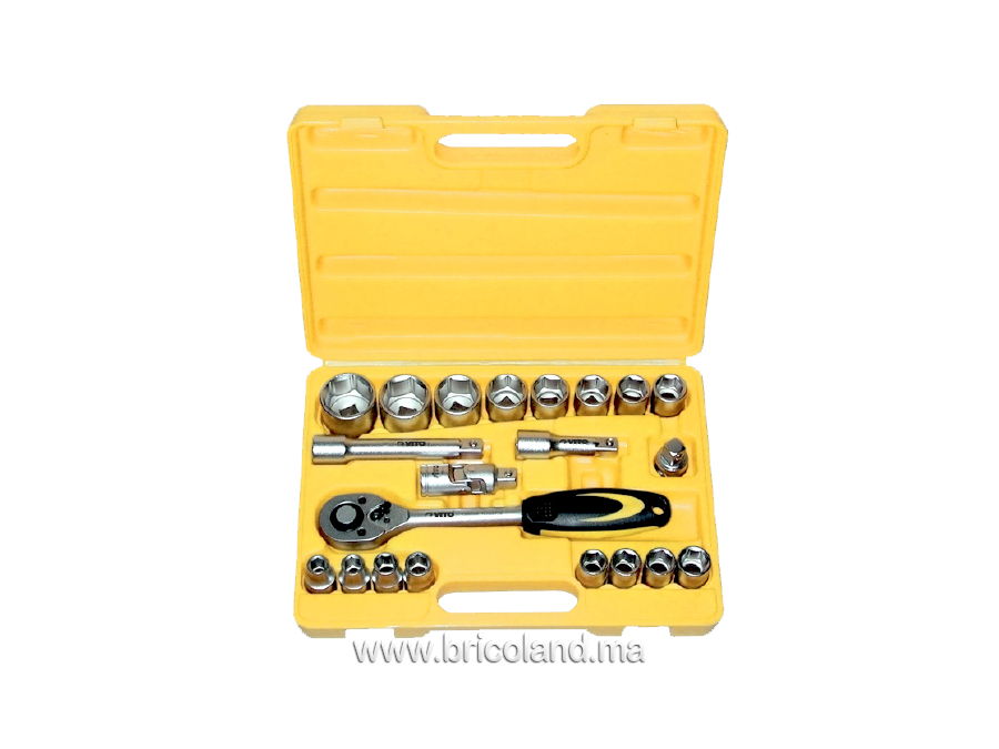 Coffret à douille 1/2" 21 pièces - Vito-0