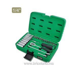 Coffret à douille 1/4" 24 pièces - Toptul-0