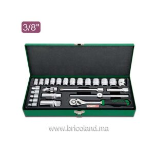Coffret à douille 3/8" 25 pièces - Toptul-0