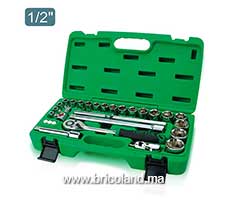 Coffret à douille 1/2" 28 pièces - Toptul-thumbnail