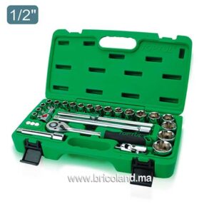 Coffret à douille 1/2" 28 pièces - Toptul-0