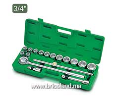 Coffret à douille 3/4" 17 pièces - Toptul-thumbnail