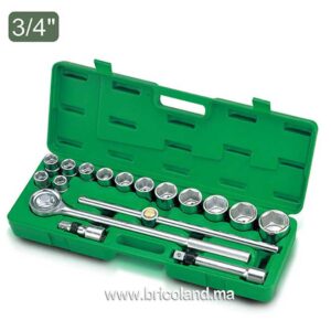 Coffret à douille 3/4" 17 pièces - Toptul-0