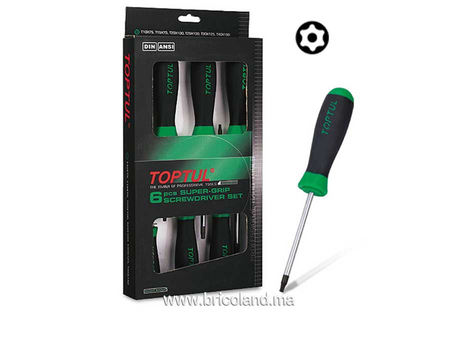 Jeu de 6 tournevis TORX - Toptul-0