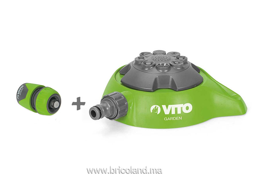 Arroseur circulaire multifonctions + raccord - Vito-0