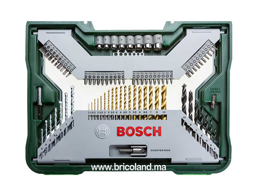 Coffret de forets et embouts Titane 100 pcs - Bosch-2447
