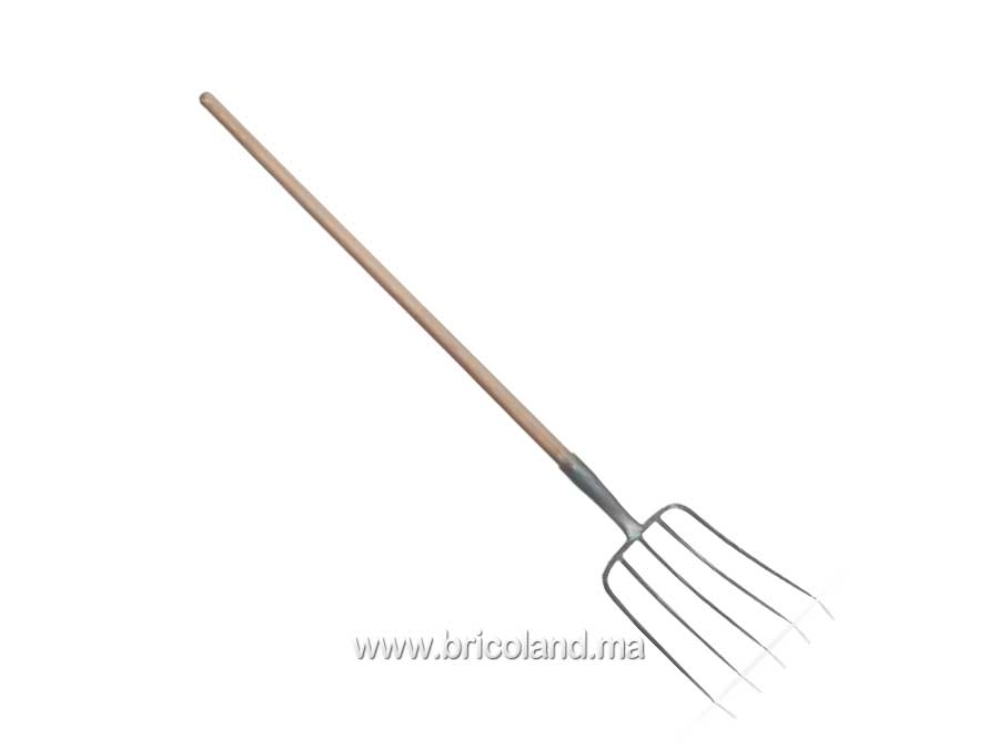 Fourche 5 dents avec manche en bois - Vito-0