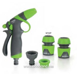 Kit pistolet d'arrosage avec manche caoutchouc - Vito-0