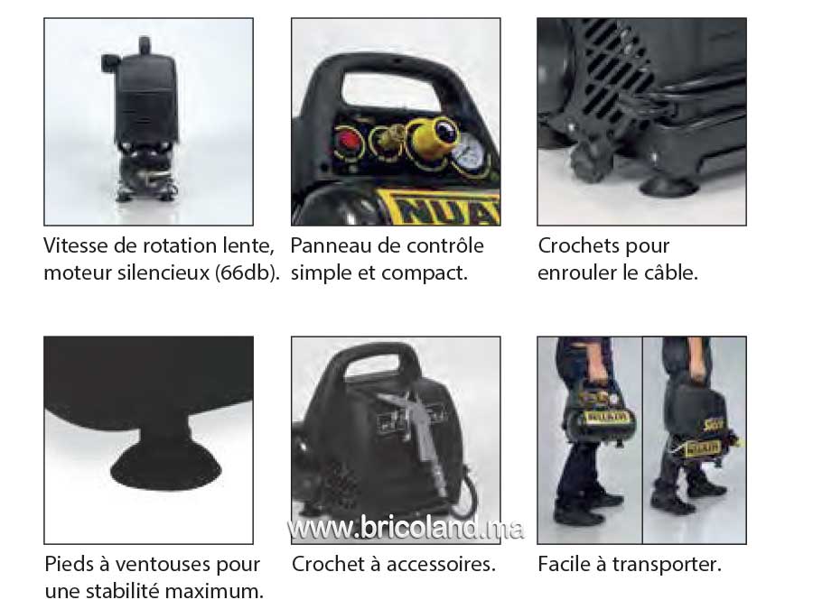 Compresseur d'air 6L 1,5 HP 230V - New Vento - Nuair-2709