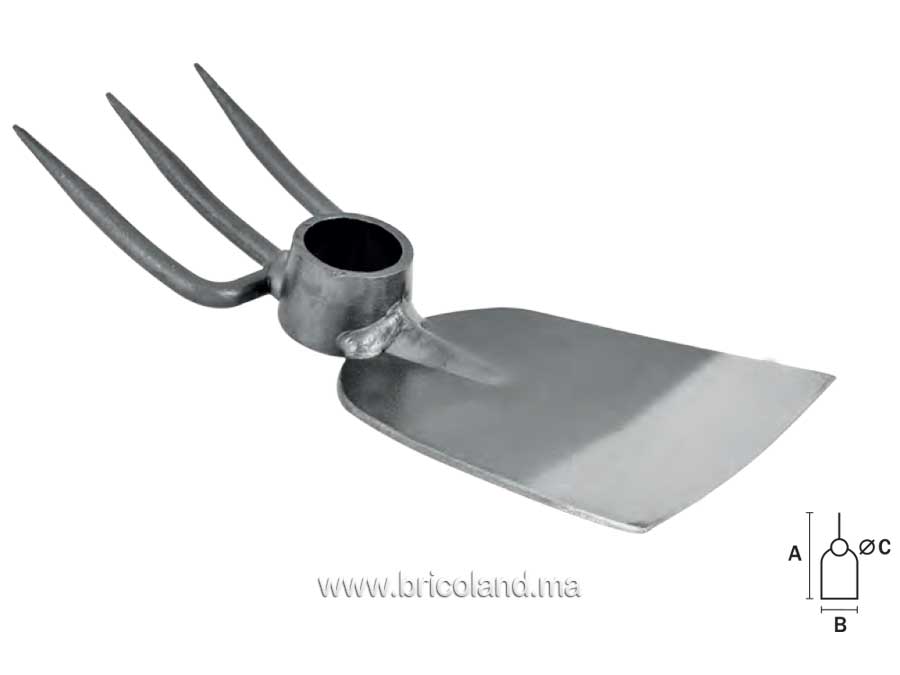Serfouette panne et fourche 3 dents sans manche - Vito-0
