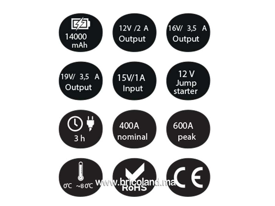 Booster de démarrage 14000 mAh - Vito-2881
