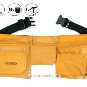 Cartouchière à outils double en cuir - Vito-0