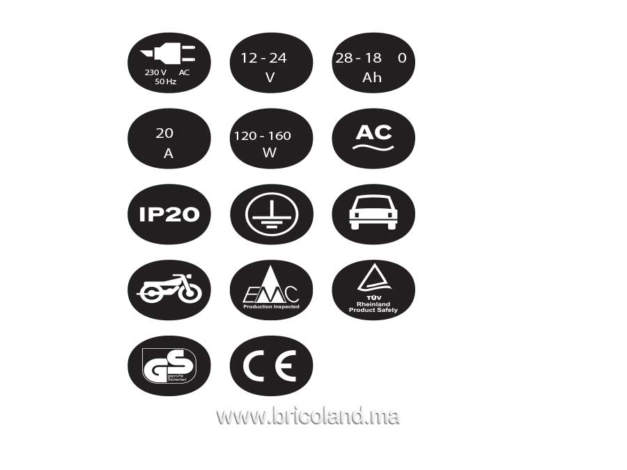 Chargeur de batterie 12/24 V 12A - Vito-2904