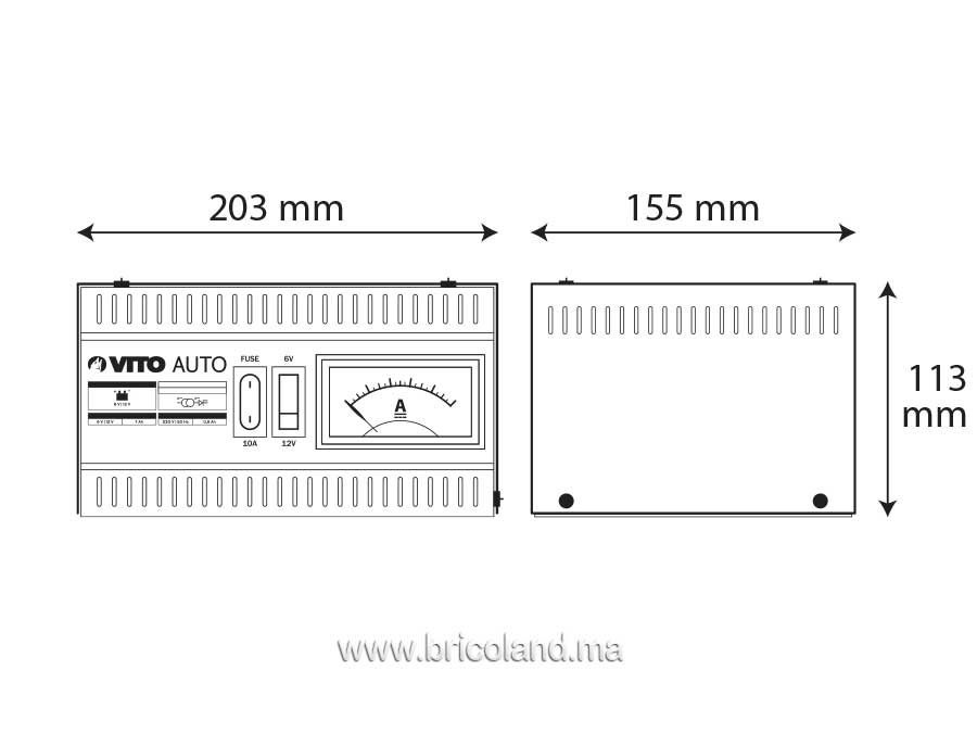 Chargeur de batterie 6/12 V 7A - Vito-2907