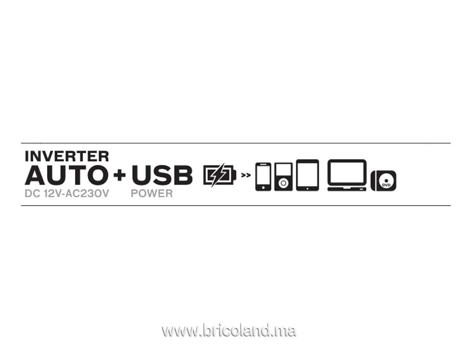 Convertisseur auto 12v-230v 120w - Vito-2855