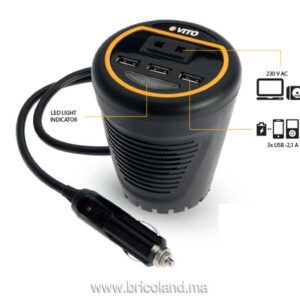 Convertisseur auto 12v-230v 120w - Vito-0