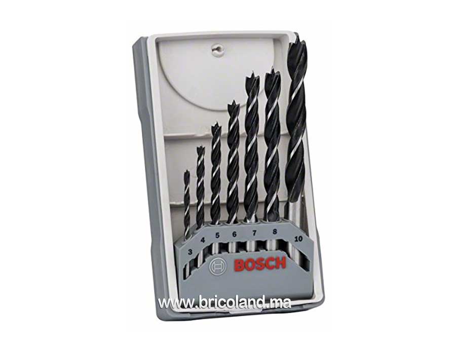 Coffret 7 mèches hélicoïdales à bois - BOSCH -0