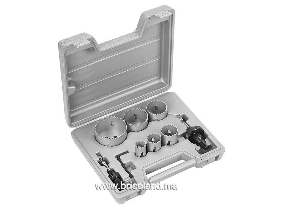 Set de 6 scies-trépans et 3 accessoires HSS Bimétal ø 22 à 64 mm - Bosch-0