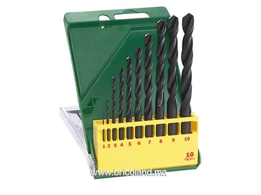 Jeu de 10 mèches HSS-R à métaux - Bosch-0
