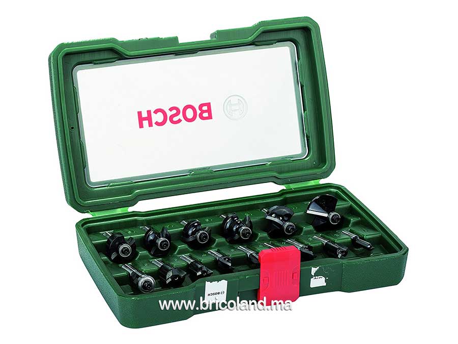 Coffret de 15 fraises Queue 8 mm - Bosch-0