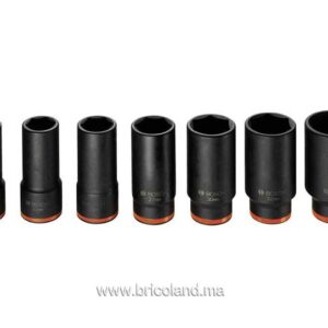 Set de 7 douilles Impact 3/4" - Bosch-0