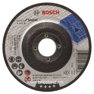 Disque à tronçonner à moyeu déporté pour métal 115 x 2.5mm - Bosch-0