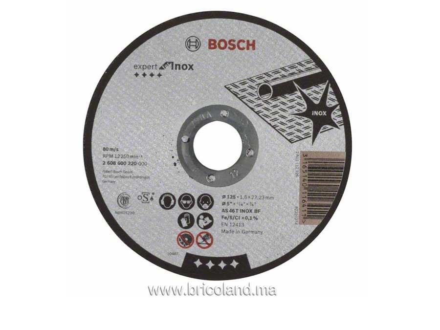 Disque à tronçonner - à moyeu plat Expert for Inox - 125 mm, 1,6 mm - Bosch-0