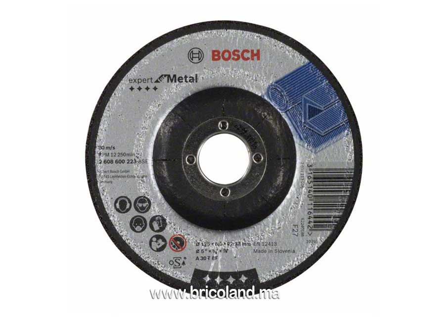Meule à ébarber à moyeu déporté Expert for Metal Ø 125mm, épaisseur 6mm BOSCH-0