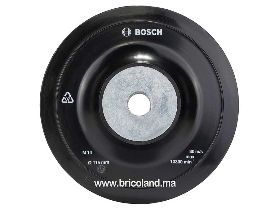 Plateau de ponçage Ø 115mm pour disques abrasifs sur fibres - Bosch-0