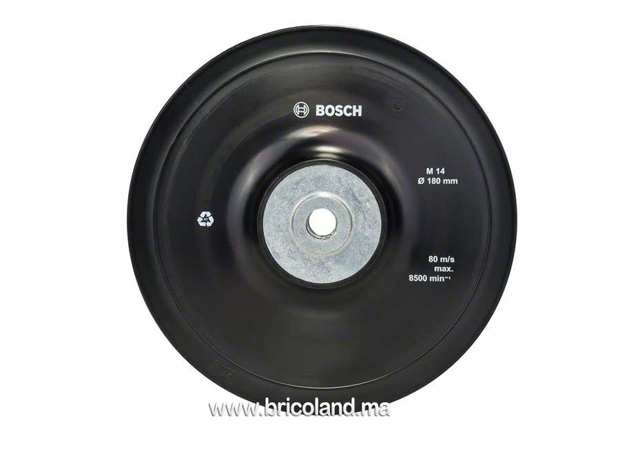 Plateau de ponçage Ø 180mm pour disques abrasifs sur fibres - Bosch-0