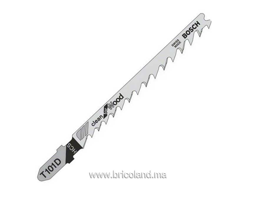 Lame de scie sauteuse pour bois T 101 D 5 pièces - Bosch-3137