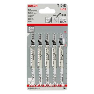 Lame de scie sauteuse pour bois T 101 D 5 pièces - Bosch-0