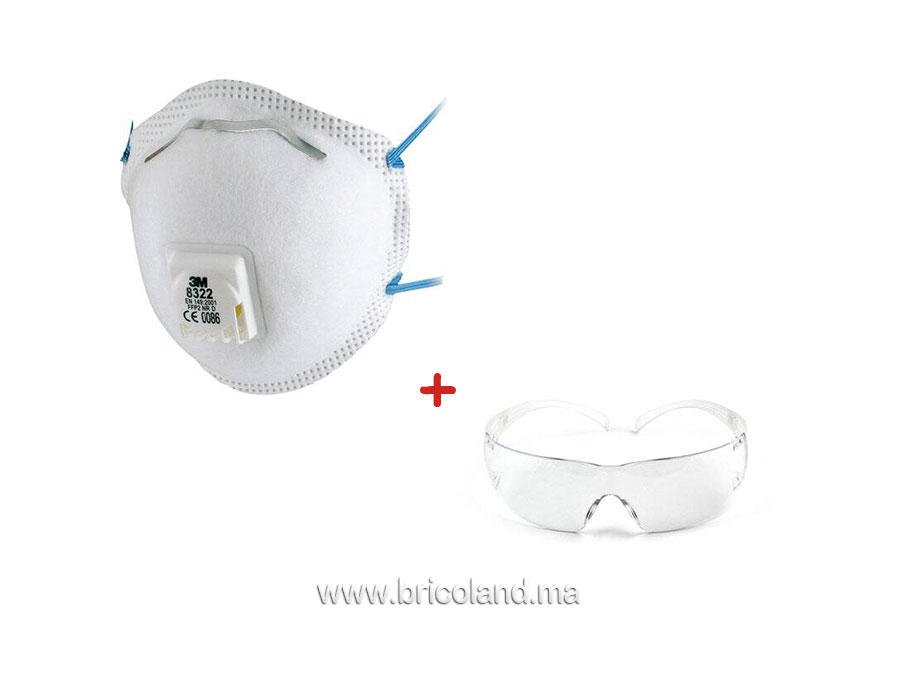 Pack lunette et masque de protection - 3m-0
