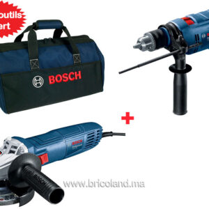 Pack Perceuse à percussion GSB 570 + Meuleuse GWS 700 + Sac offert - Bosch-0
