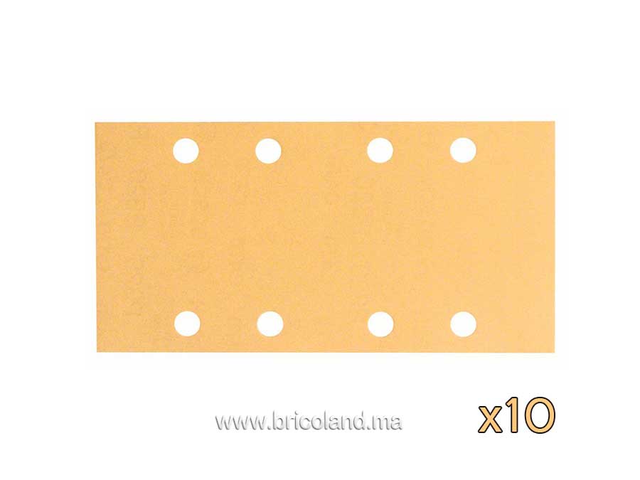 Feuille abrasive 10 pièces 93 x 186 mm G80 Meilleur pour Bois - Bosch-0
