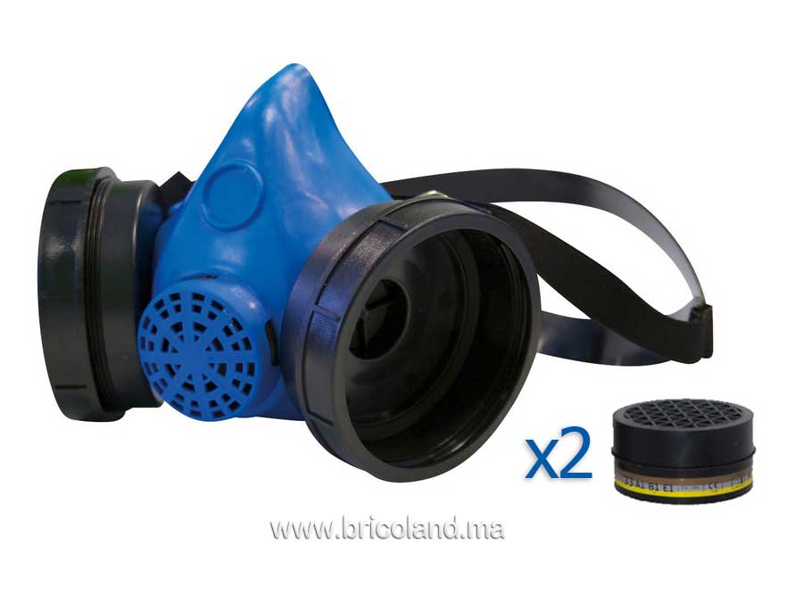 Masque de protection respiratoire double cartouche -3856