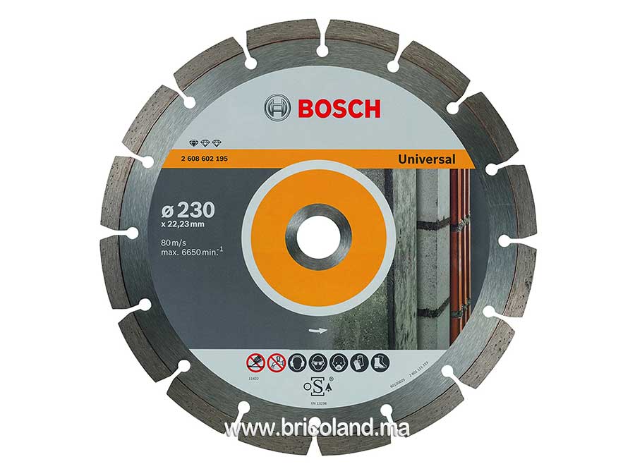 Disque à tronçonner diamanté Standard Universel - 230 x 22,23 x 2,3 x 10 mm - Bosch-0